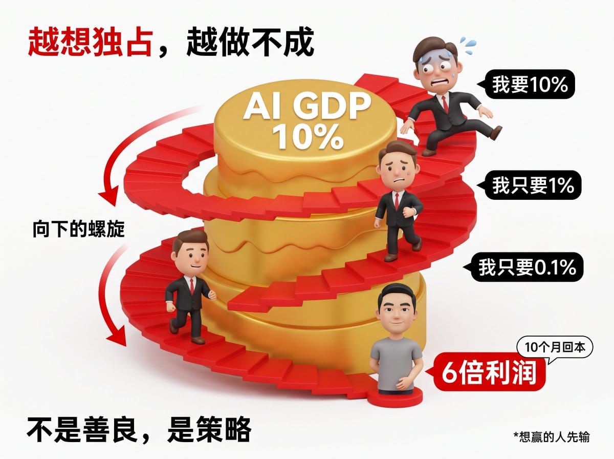 梁文锋谈越想独占越做不成的观点摘录