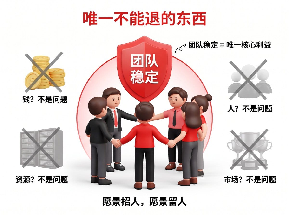 团队稳定性是唯一核心利益的发言摘录