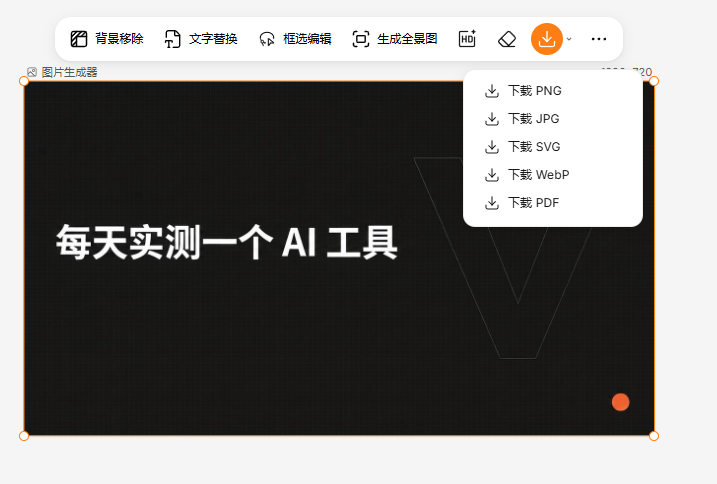 设计稿导出面板中的 PNG、SVG、PDF 等格式选项