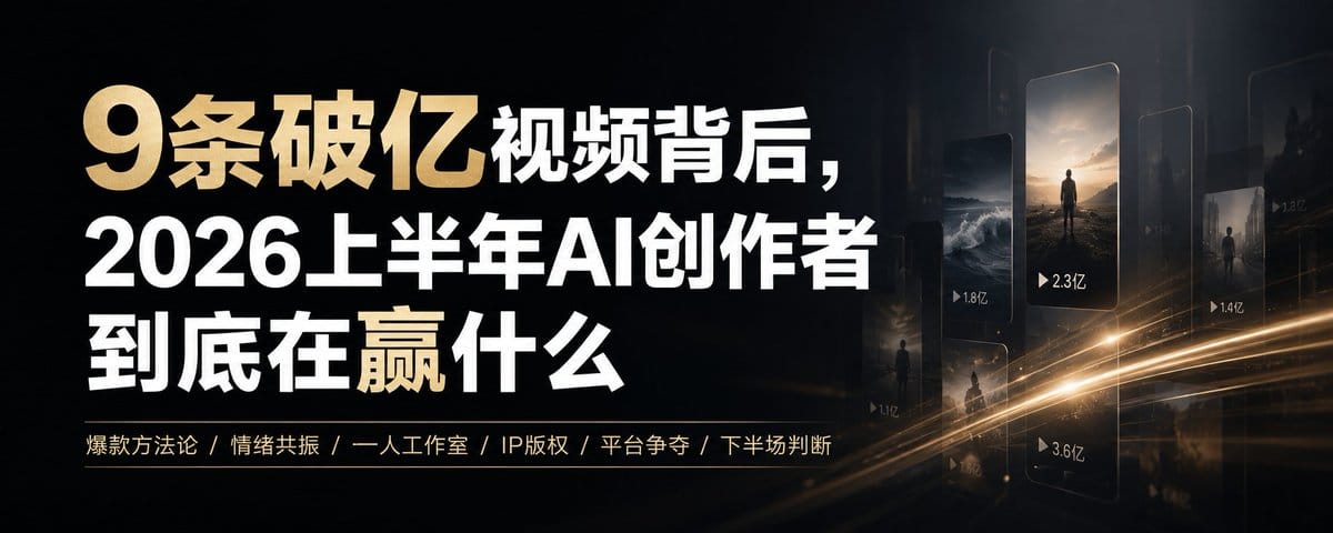 9条破亿视频背后，2026上半年AI创作者到底在赢什么