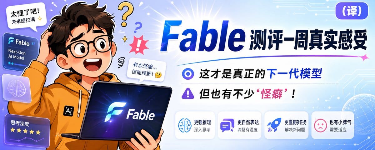 Fable 测评一周的真实感受：这才是真正的下一代模型，但是也有不少“怪癖”！（译）