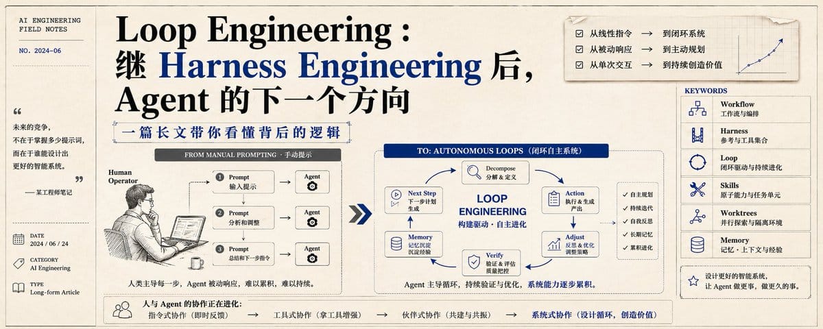 Loop Engineering：继Harness Engineering后，agent的下一个发展方向，一篇万字长文带你深度解析背后的逻辑