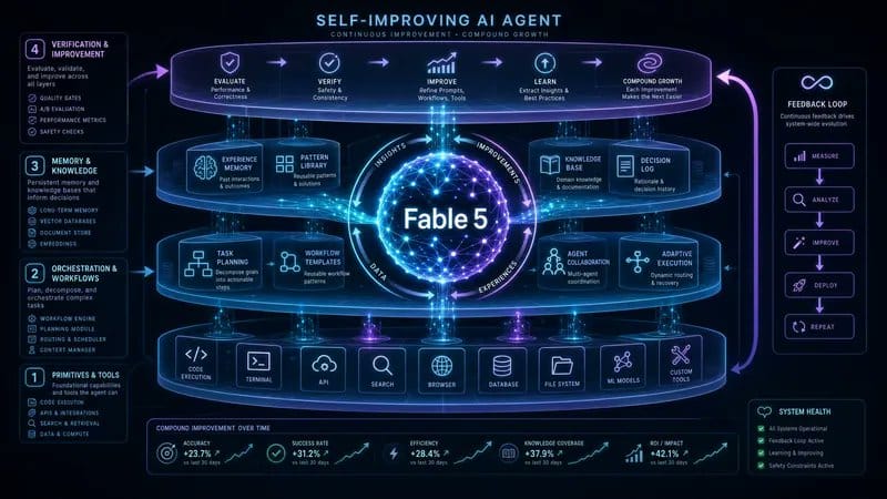 用 Fable 5 构建自我改进的智能体系统：14 步实现循环、动态工作流和例程