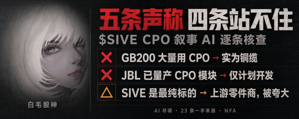 我深度拆解了白毛股神近 3 个月的推文，发现他的 CPO 逻辑，五条里四条站不住