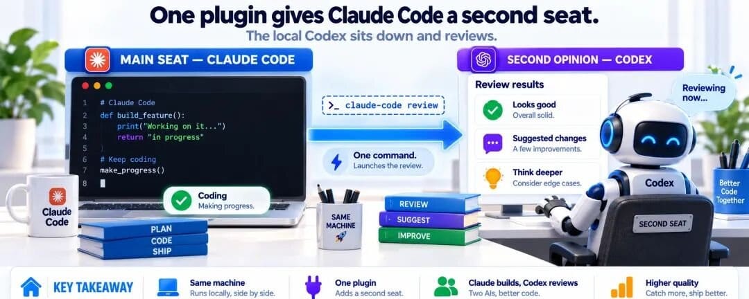 Claude Code 和 Codex 终于不用来回切了，装完这个官方插件先关掉那道自动闸门！