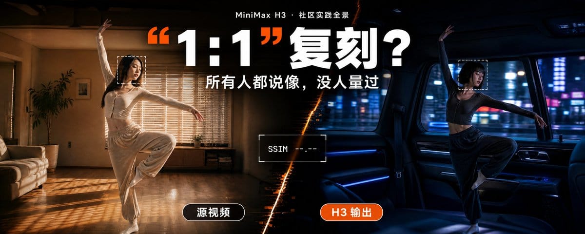 H3 的“1:1”视频复刻与换人换背景：社区实践全景