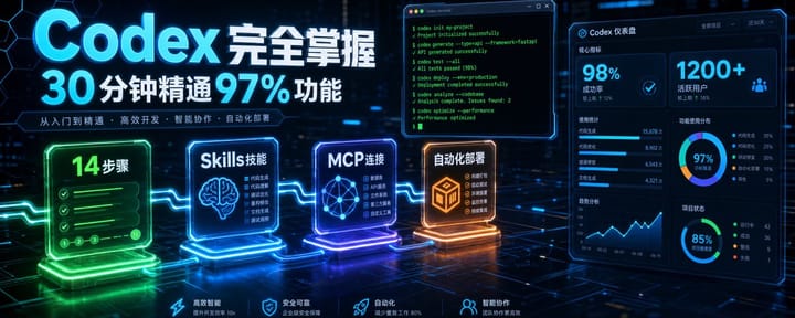 30分钟掌握Codex的97%功能(完整教程)