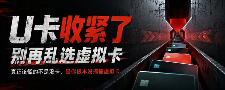 U卡收紧了，真正该慌的不是没卡，是你根本没搞懂虚拟卡