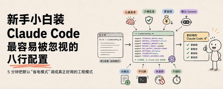 新手小白装Claude Code最容易被忽视的八行配置