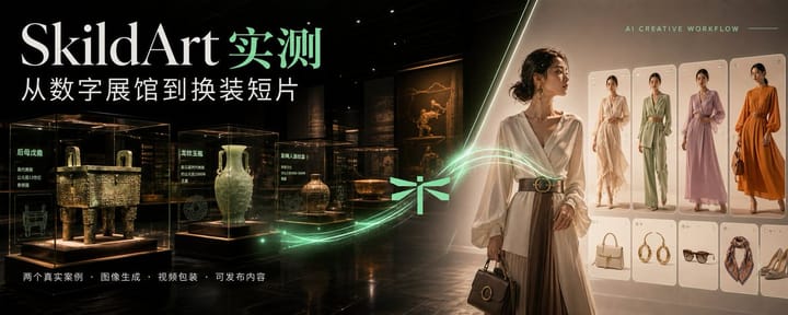 SkildArt 有点东西，极速手搓了一个数字藏品展馆和数字人换装短片