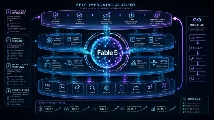 用 Fable 5 构建自我改进的智能体系统：14 步实现循环、动态工作流和例程
