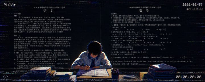 今年高考，我让12个顶级AI一起考了语文和数学，结果有点意外。