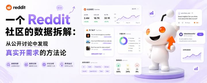 一个 Reddit 社区的数据拆解：从公开讨论中发现真实需求的方法论