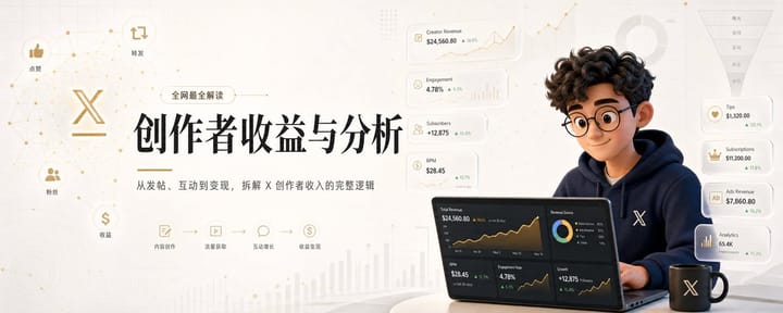 别急，全网最全解读 𝕏 创作者收益与分析来了！