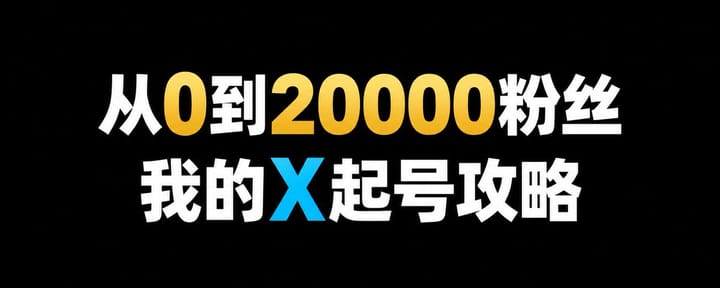 从0到20000粉丝，我的X起号攻略