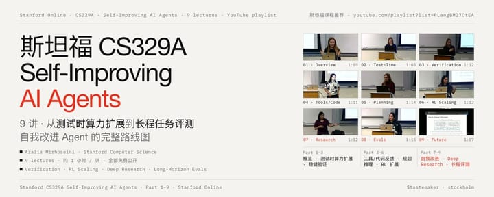 [斯坦福课程推荐] CS329A Self-Improving AI Agents