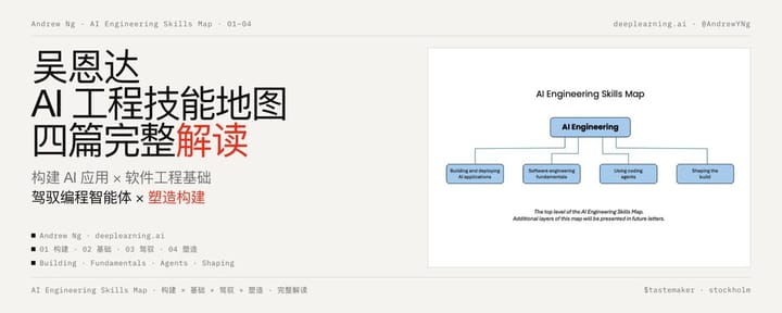 吴恩达老师「AI 工程技能地图」系列完整解读：构建 AI 应用 × 软件工程基础 × 驾驭编程智能体 × 塑造构建