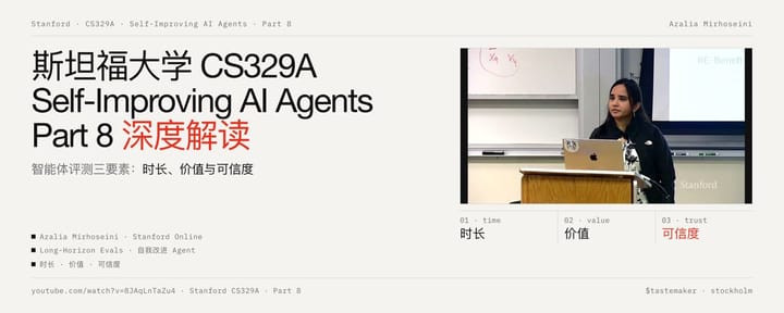 智能体评测三要素：时长、价值与可信度 | 斯坦福大学 CS329A Self-Improving AI Agents | Part 8 深度解读